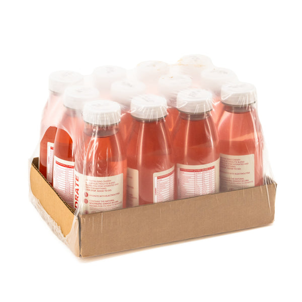 Good To Go Hydrate Cherry 12-bottle case – angled view