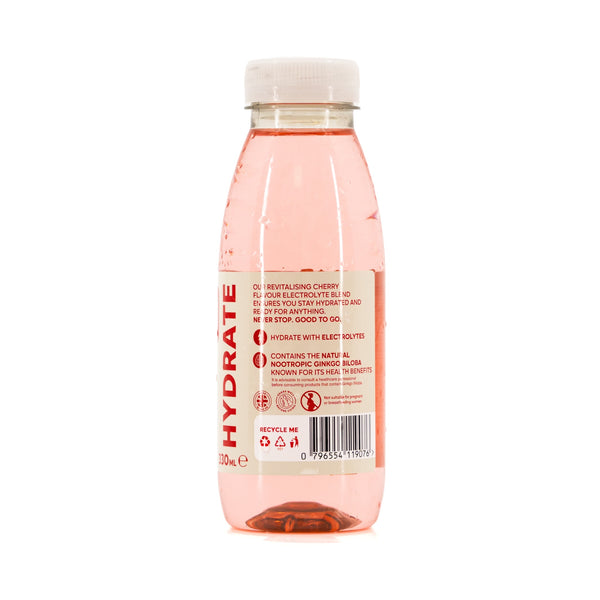 Good To Go Hydrate Cherry 330ml bottle – rear three-quarter view