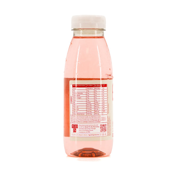 Good To Go Hydrate Cherry 330ml bottle – nutrition panel