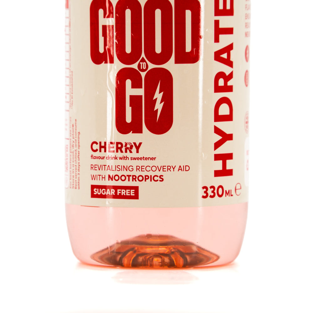 Good To Go Hydrate Cherry 330ml bottle – front view